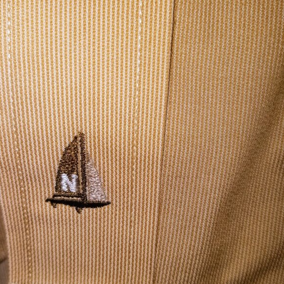 Nordstrom Dress Shirt Men's Size 17 - 34 Tan Button Up Long Sleeve -Wrinkle Free - Picture 4 of 4